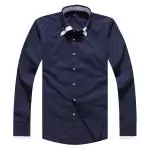 2019U chemise hommes boss les reductions allehommesds coton couturier bleu